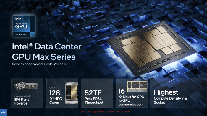 Intels Max Series Chips sollen im Q1 2023 verf&uuml;gbar sein.
